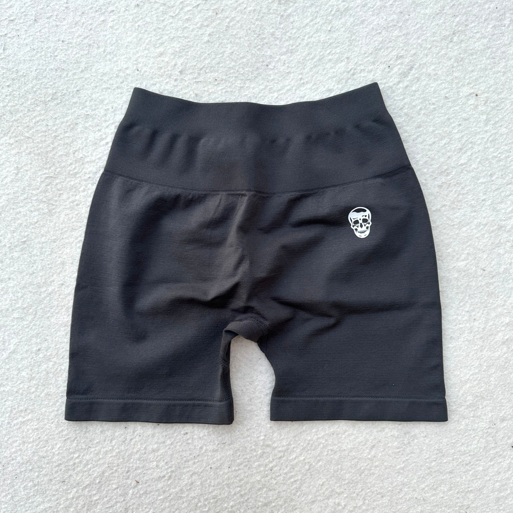 Gymreapers Infinity Seamless Workout Shorts Women's Small Black High Waist Biker